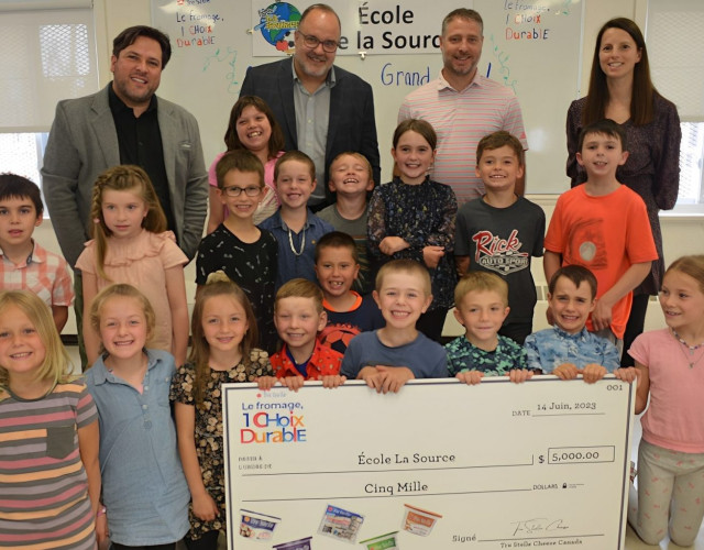 Les élèves de 1re année de l'école La Source remportent un prix de 5000$